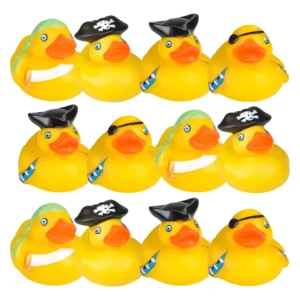 Artcreativity - Set de 12 Patitos de Goma de Piratas para Baño o Decoración - Diseño Divertido, Ideal para Niños y Fiestas Temáticas - Colección de 2