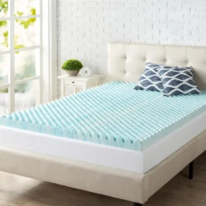 Colchón de Espuma Viscoelástica Swirl Gel con Flujo de Aire Queen Size 3.8 cm - Descanso Fresco y Adaptable para un Sueño Reparador - Marca Swirl Gel