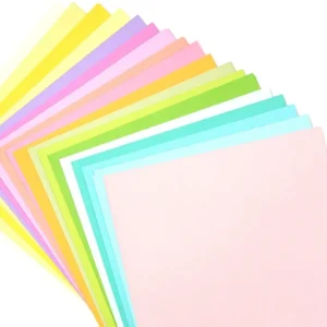 Cartulina Cardstock 12x12 de 60 Piezas Colores Pastel | Paquete Variado para Manualidades, Invitaciones y Proyectos Creativos | Marca [Nombre de la Ma