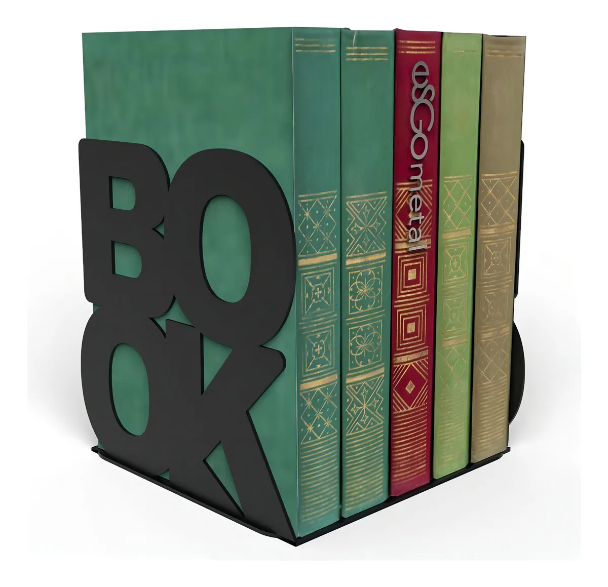 Sujetalibros Decorativo Metálico con Diseño Elegante | Marca DecorAura Modelo Aurora | Soporte Antideslizante para Libros, Revistas y Documentos | Ide