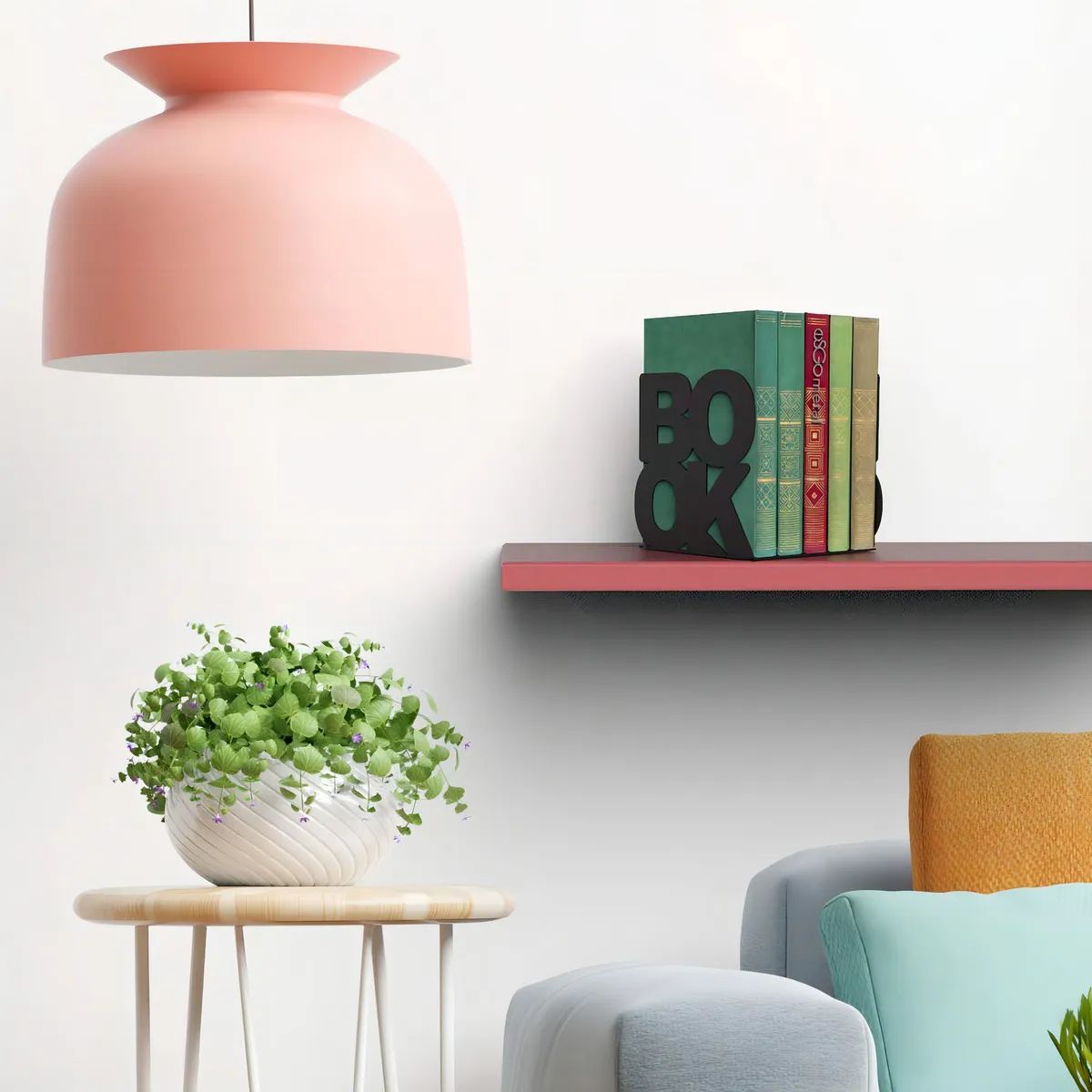 Sujetalibros Decorativo Metálico con Diseño Elegante | Marca DecorAura Modelo Aurora | Soporte Antideslizante para Libros, Revistas y Documentos | Ide