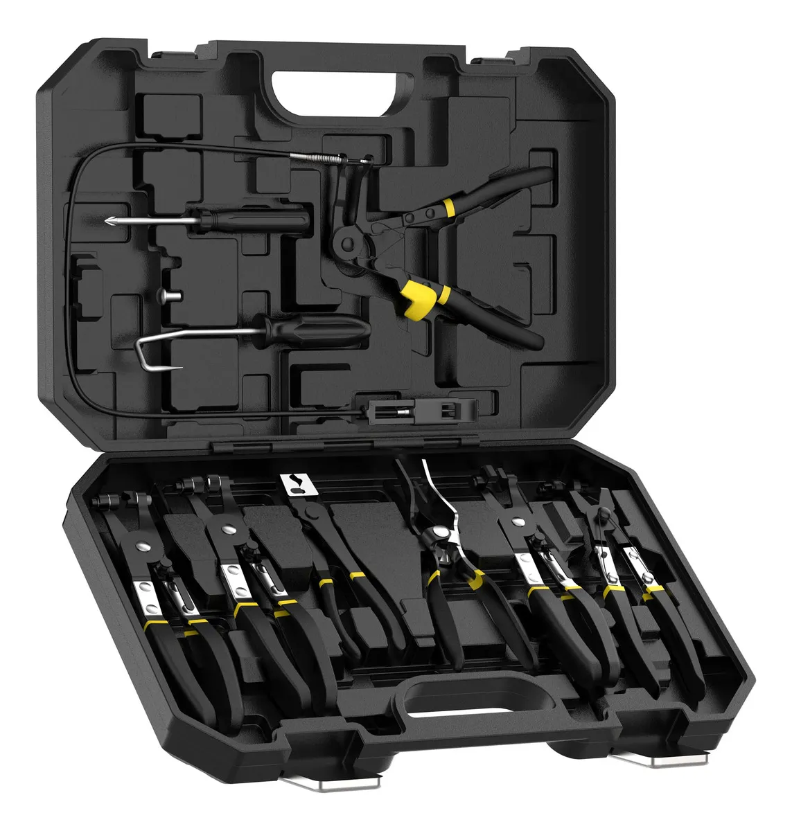 Juego Profesional de Alicates para Abrazaderas de Manguera Flexibles Irwin: Kit Completo, Mango Ergonómico y Fácil Acceso para Reparaciones Automotric