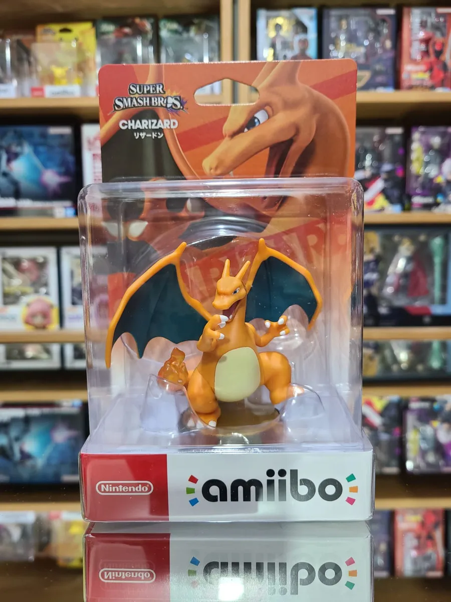 Figura Amiibo Charizard Nintendo Super Smash Bros: ¡Colecciona a tu Campeón! Figura Detallada, Interactúa con Juegos y Desbloquea Contenido Exclusivo.