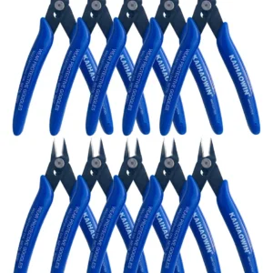 Juego de 10 Pinzas de Corte Electrónico Corta Alambres Azul Truper: Precisión Profesional para Electrónica, Modelismo y Manualidades. Diseño Ergonómic