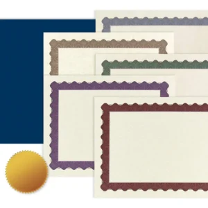 Kit de Certificados Tamaño Carta, Pack de 25 Hojas Impresas, Marca [Marca del Producto] Modelo [Modelo del Producto] - Diseño Elegante para Reconocimi