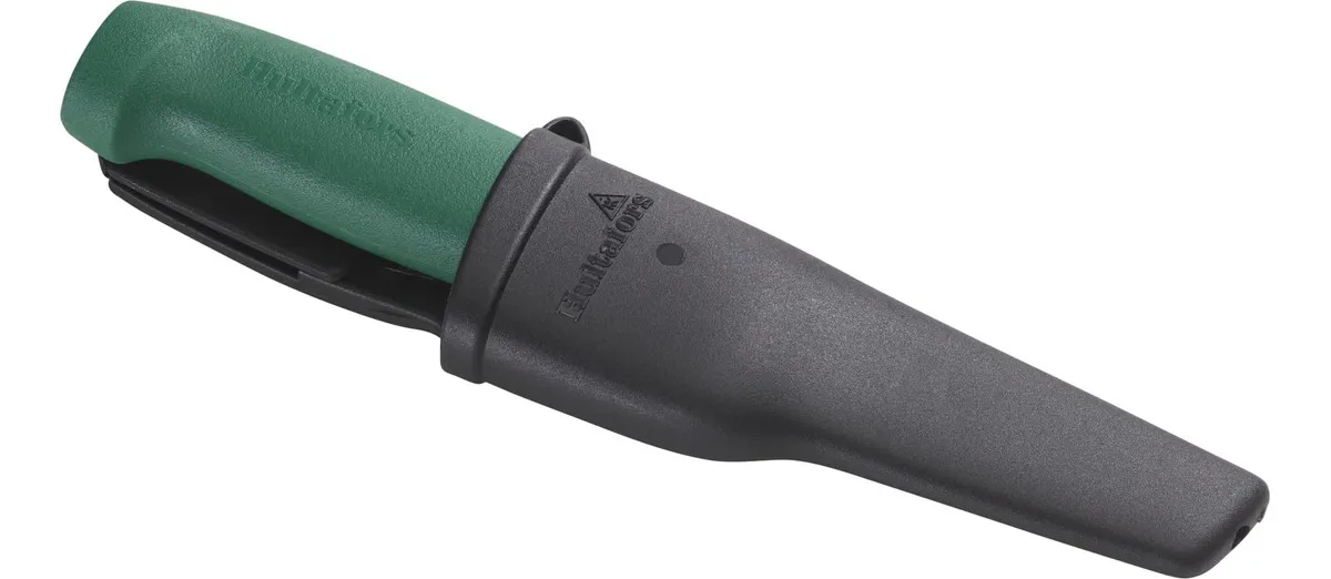 Cuchillo de Supervivencia Hultafors GK 380020: Hoja Fija de Acero al Carbono para Exteriores, Mango Ergonómico y Funda Resistente - Ideal para Camping