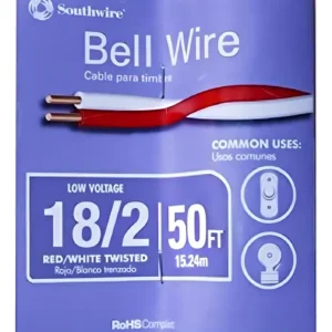 Cable para Timbre RCA de Alta Durabilidad: Rojo y Blanco, 100 Metros, Ideal para Instalaciones Eléctricas Seguras en el Hogar, Resistente y Confiable