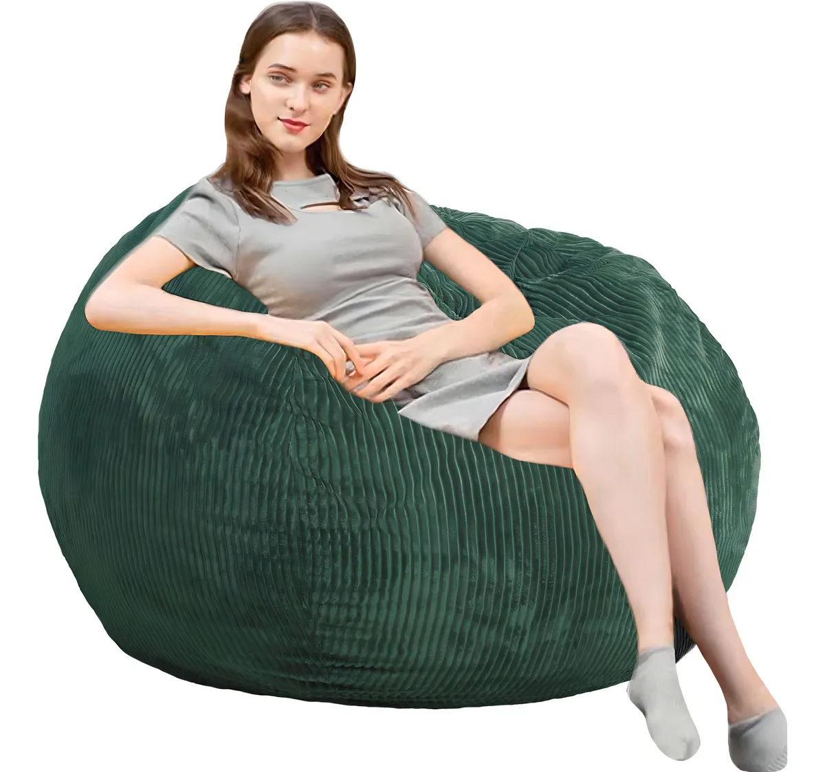 Puf Redondo de Lujo con Espuma Viscoelástica Marca 'Confort Total': Modelo 'RelaxMax' - Descanso Premium para Sala, Diseño Elegante y Soporte Ergonómi