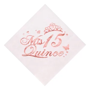 Servilletas de Cóctel para Quinceañera | Elegancia Festiva de [Marca: Ej. Fiesta Mágica] | Paquete Premium para Celebraciones Inolvidables | Diseño Te