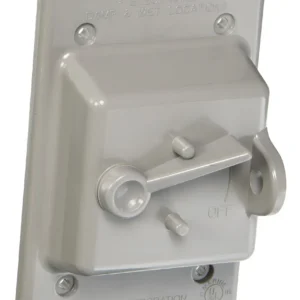 Interruptor de Palanca Leviton Decora de 1 Banda No Metálico Gris - Diseño Moderno y Durabilidad Superior para Control de Iluminación - Modelo 667-G