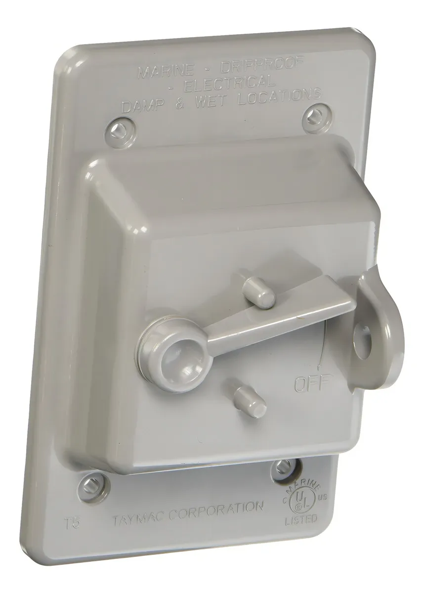 Interruptor de Palanca Leviton Decora de 1 Banda No Metálico Gris - Diseño Moderno y Durabilidad Superior para Control de Iluminación - Modelo 667-G