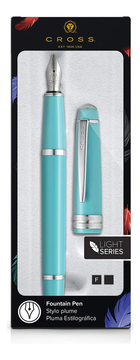 Pluma Estilográfica Recargable Pelikan M205 Aquamarine - Punta Fina, Diseño Elegante Verde Azulado, Escritura Fluida y Cómoda, Ideal para Regalo o Uso