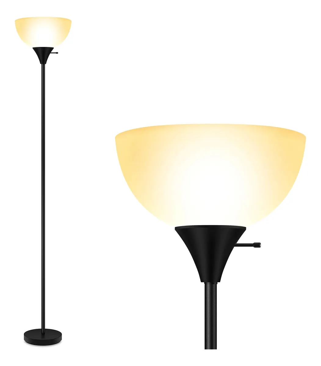 Lámpara de Pie LED Negra Moderna | Marca X | Modelo Lumina X500 | Diseño Elegante para Sala y Oficina | Iluminación Eficiente y Ahorro Energético | Br