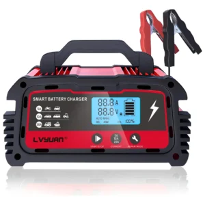 Cargador Inteligente de Batería Schumacher SC1359: 20A para 12V/24V, Pantalla LCD, Diagnóstico Avanzado y Carga Rápida para Automóviles, Camionetas y