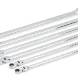 Juego de Llaves de Carraca de Doble Flexión 90 Dientes 12 Piezas Marca WORKPRO: Flexibilidad Extrema, Acceso Fácil en Espacios Reducidos, Acero al Cro