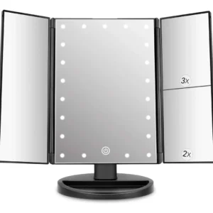 Espejo Tocador Iluminado Triple con 21 Luces LED y Aumento - Marca [Marca Inventada, por ejemplo: 'IluminaBelleza'] Modelo [Modelo Inventado, por ejem