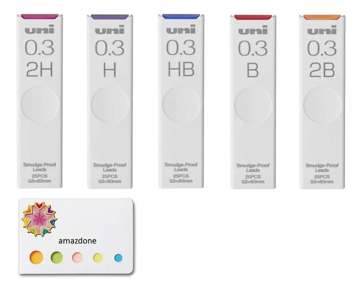 Repuestos para Portaminas PrecisePoint: Recarga de Minería 0.3mm (Paquete de 5) - Precisión Superior, Trazo Fino y Duradero para Dibujo Técnico y Escr