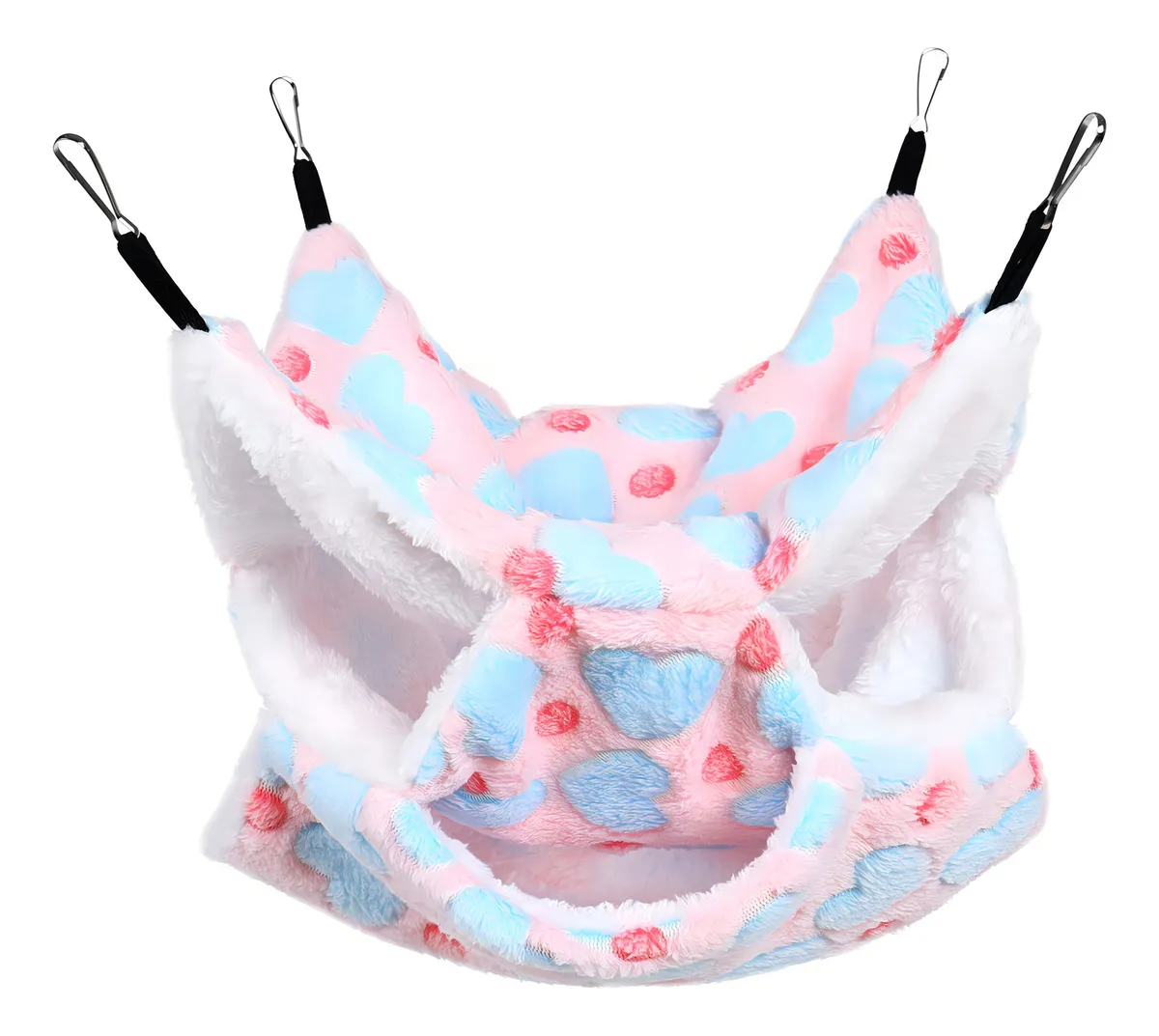 Hamaca para Mascotas Pequeñas Cozy Paws: Triple Litera de Cálida Felpa, Diseño Ergonómico y Confort Supremo para Gatos y Perros Pequeños - Modelo Cama