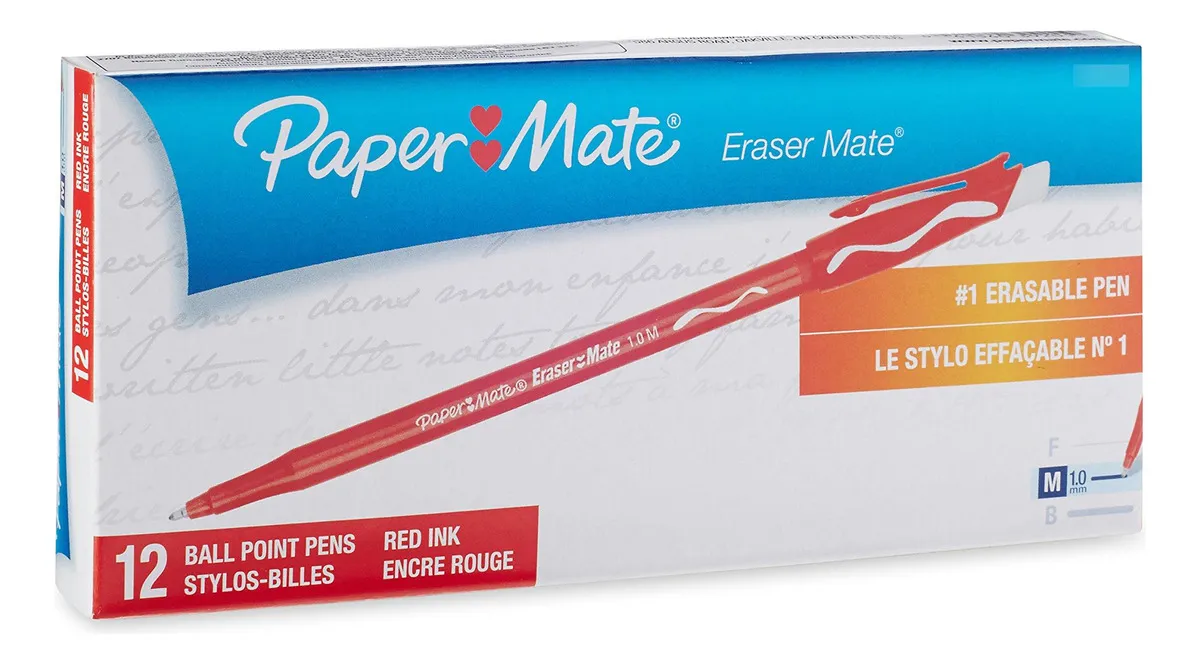 Bolígrafos Borrables Pilot FriXion Rojo - Caja con 12 Unidades - Punta Media 0.7mm - Tinta Gel Thermosensible - Perfectos para Notas y Dibujos Escolar