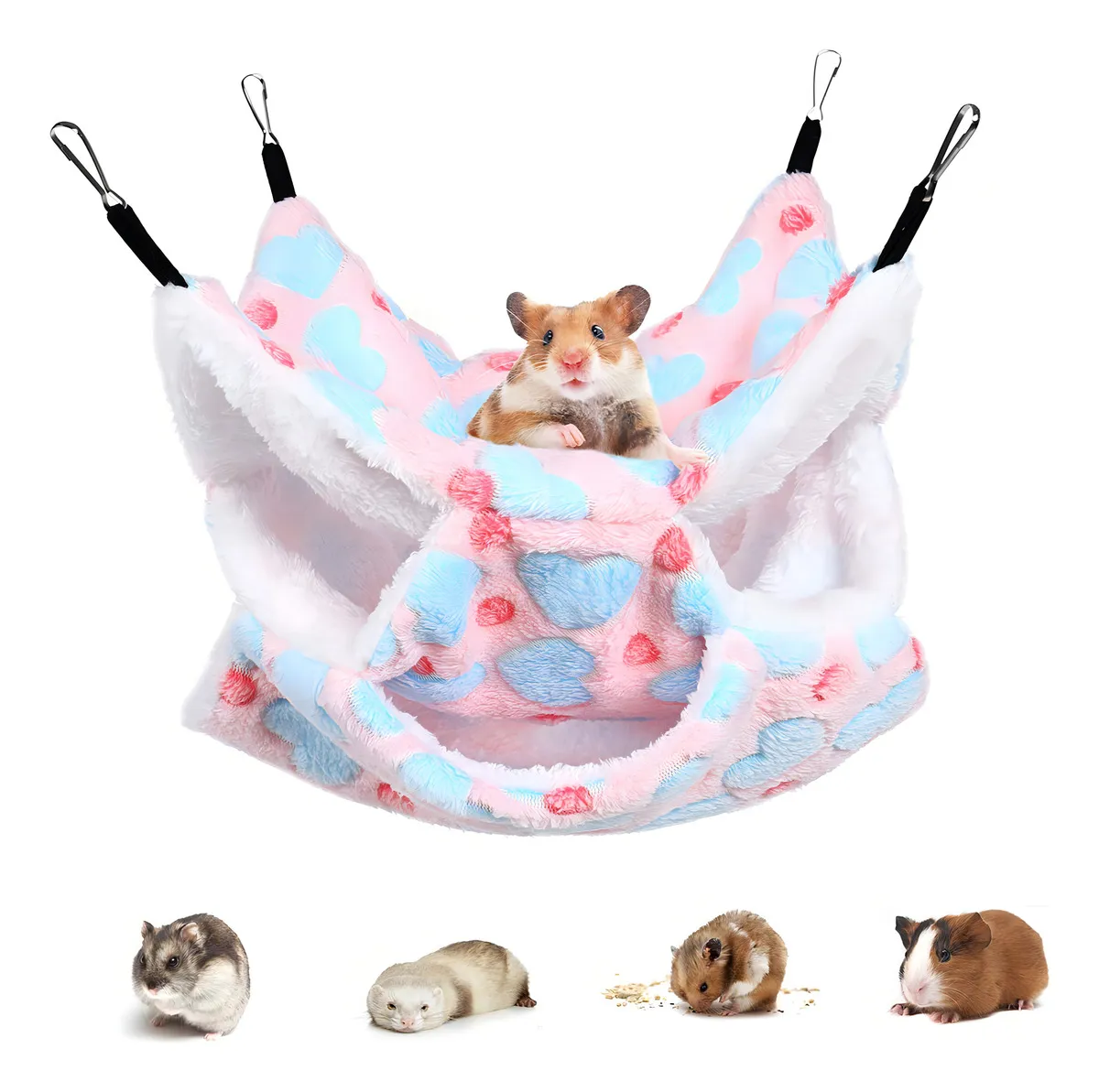 Hamaca para Mascotas Pequeñas Cozy Paws: Triple Litera de Cálida Felpa, Diseño Ergonómico y Confort Supremo para Gatos y Perros Pequeños - Modelo Cama