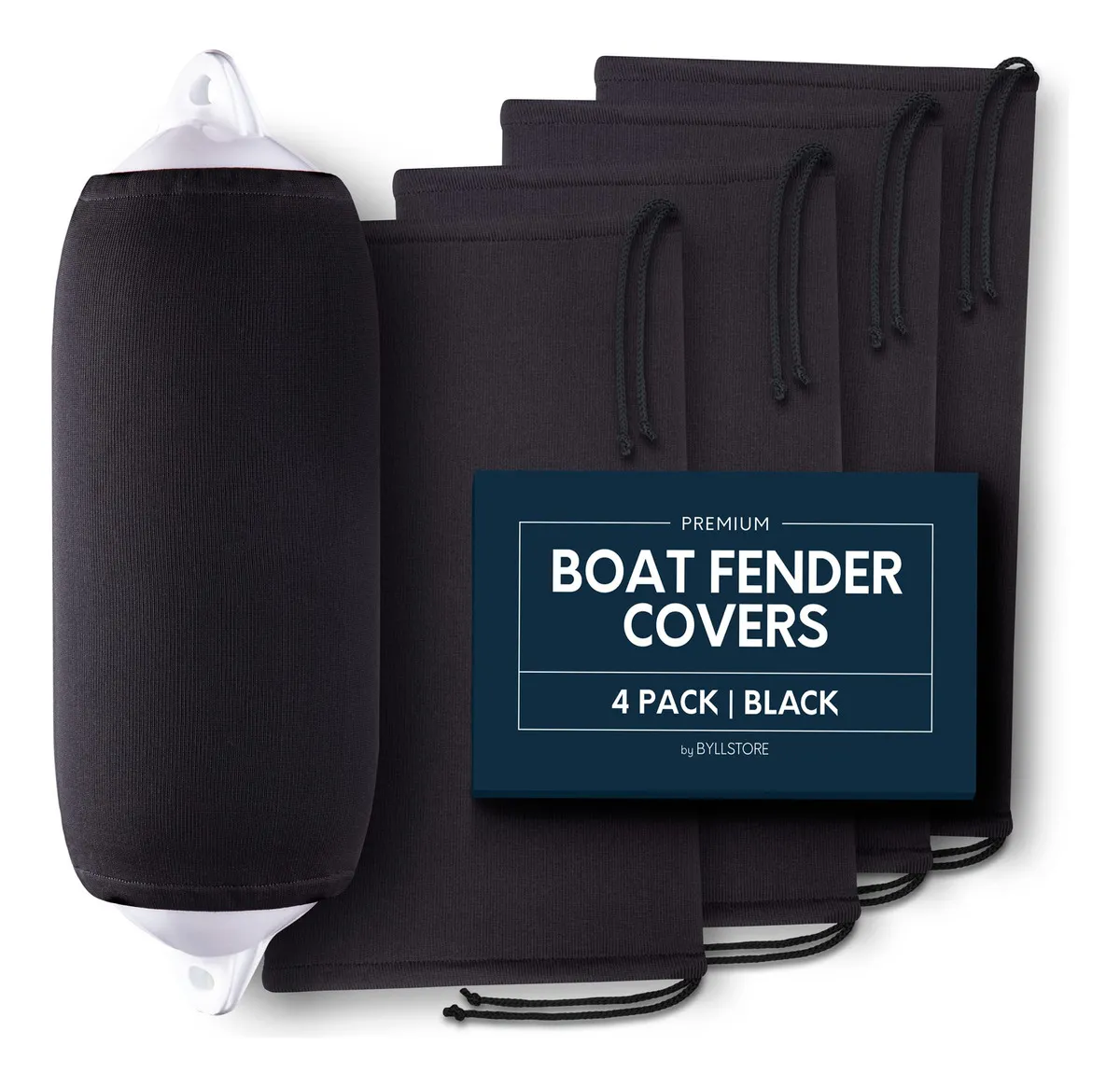 Fundas para Guardabarros de Barco, Protección Premium de Poliéster para Embarcaciones - Marca X, Paquete de 4, Múltiples Tamaños y Colores Disponibles