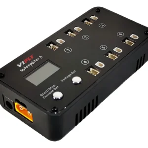 Cargador y Descargador Inteligente de Baterías DEWALT DCB104: Carga Rápida, Pantalla LCD, Diagnóstico Avanzado y Compatibilidad MAX, Optimiza tu Flota