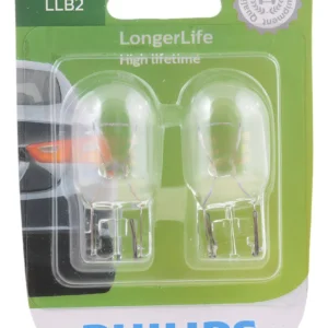 Foco Miniatura Automotriz de Larga Duración Philips 3157LL. Paquete Doble: Iluminación Brillante y Confiable para Luces Traseras, Freno y Señales. May