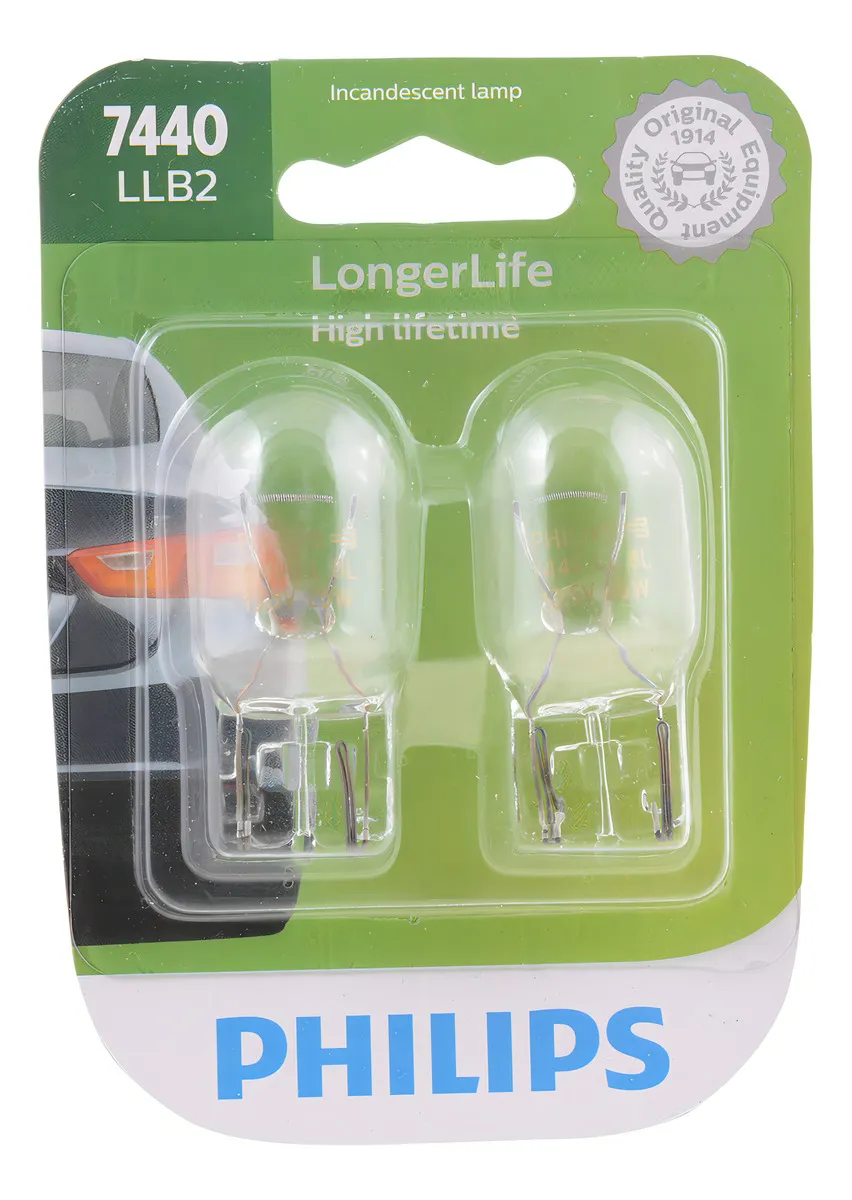 Foco Miniatura Automotriz de Larga Duración Philips 3157LL. Paquete Doble: Iluminación Brillante y Confiable para Luces Traseras, Freno y Señales. May
