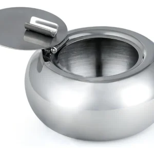 Cenicero de Acero Inoxidable Duradero con Tapa a Prueba de Viento - [Marca X] Modelo [Número de Modelo] - Elegancia y Funcionalidad para Exterior e In