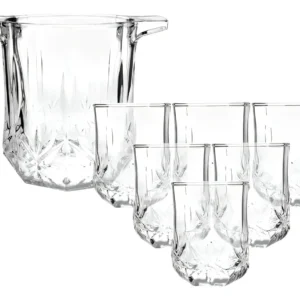 Juego de Hielera Elegante Brighton Luminarc: 7 Piezas para Disfrutar tus Bebidas Favoritas - Diseño Moderno, Vidrio Resistente, Ideal para Reuniones y