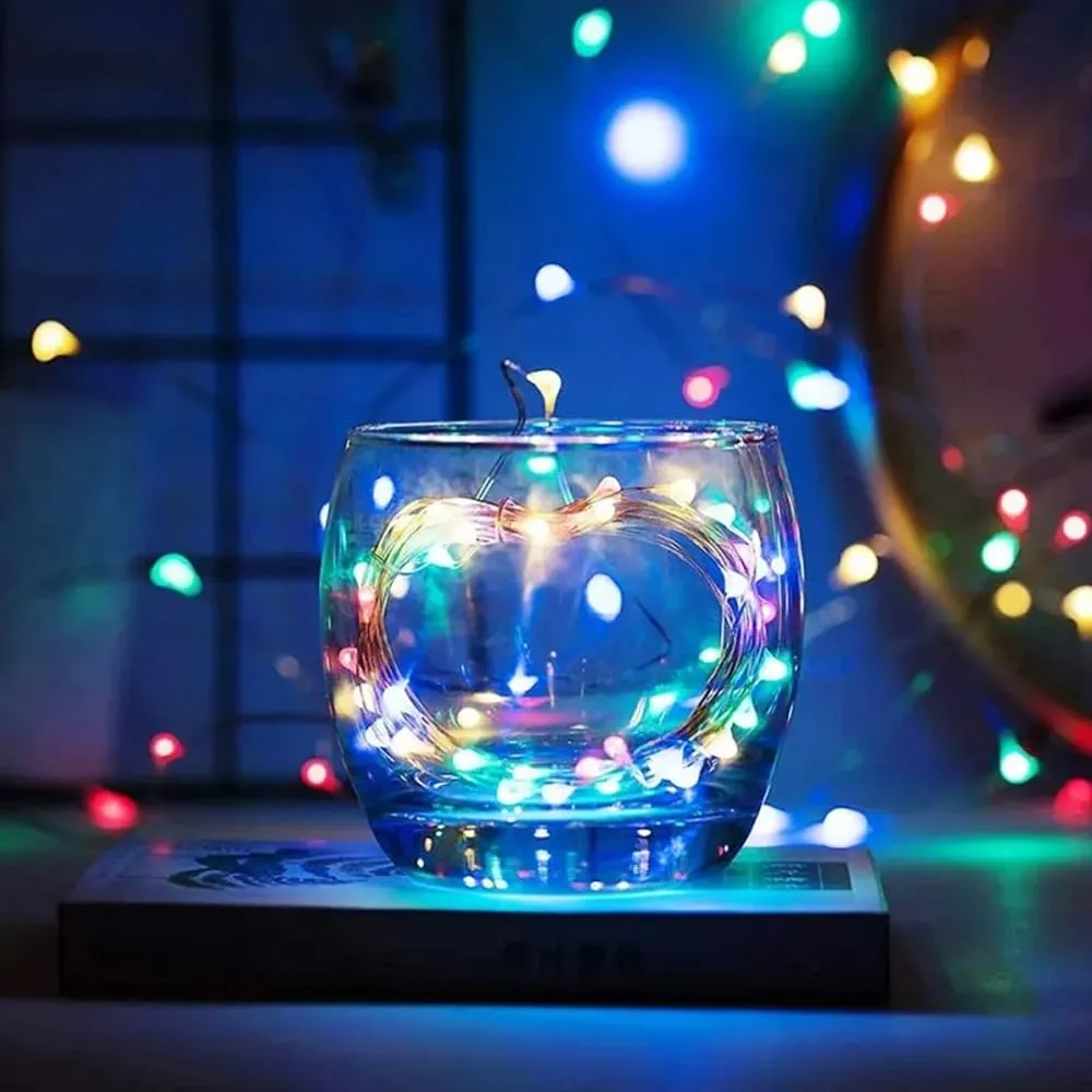 Iluminación Festiva Eco-Amigable: Set de 3 Cadenas de Luces LED USB Multicolor, Marca Genérica, Modelo FX-3000, para Decoración Navideña y Ambientes C