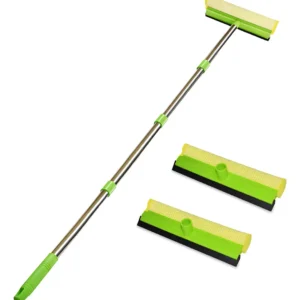 Escobilla Limpiacristales 2 en 1 Pro-Clean: Limpieza Superior con Doble Función, Mango Ergonómico y Goma de Alta Calidad para Ventanas Impecables y Du