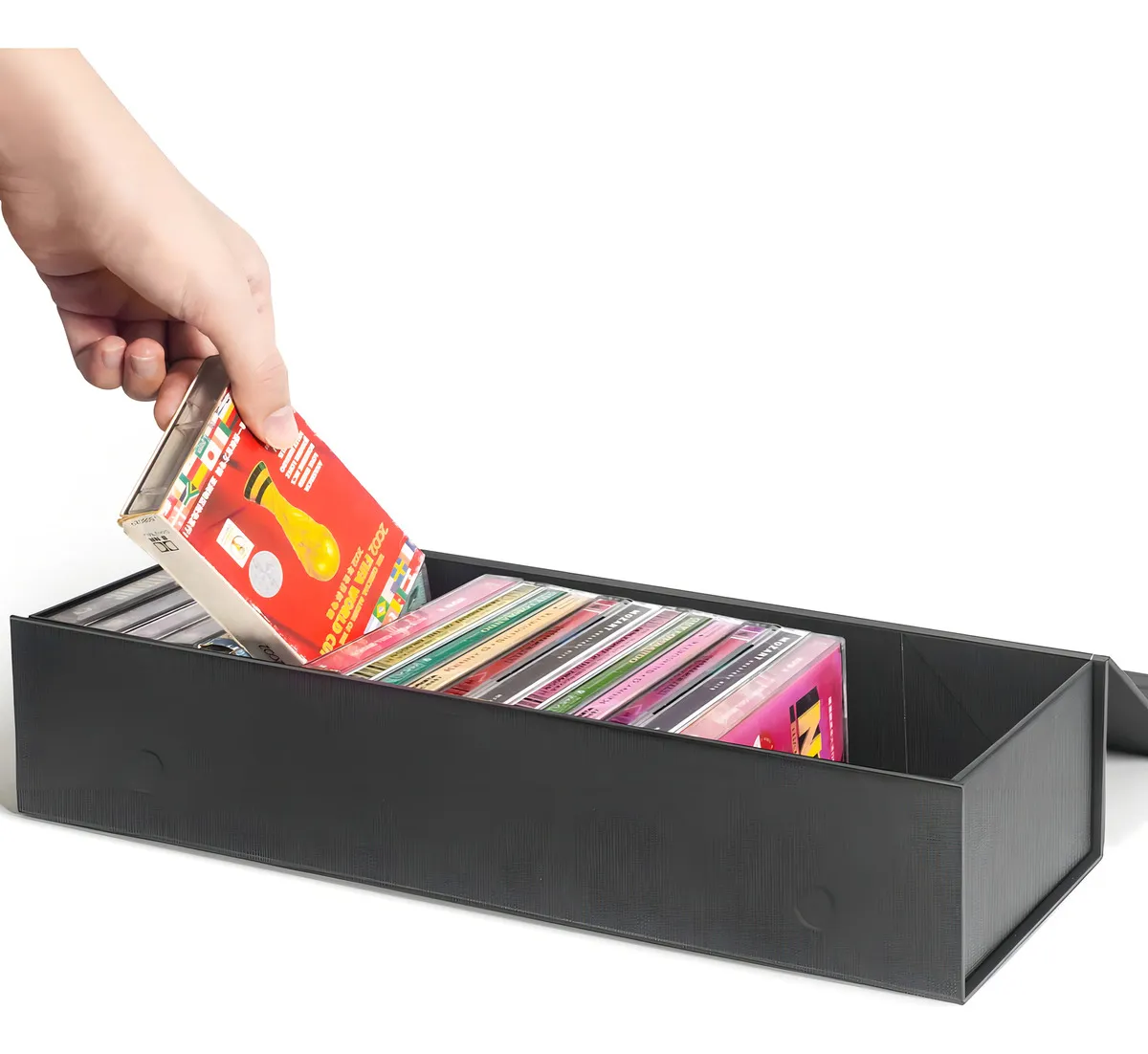 Organizador de Cintas de Casete Audio Pro-Ject Record Box: Almacenamiento Compacto y Seguro, Diseño Clásico para Coleccionistas, Capacidad para 100 Ca