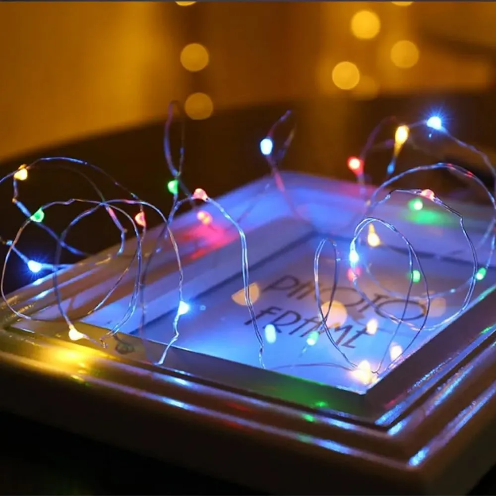 Iluminación Festiva Eco-Amigable: Set de 3 Cadenas de Luces LED USB Multicolor, Marca Genérica, Modelo FX-3000, para Decoración Navideña y Ambientes C