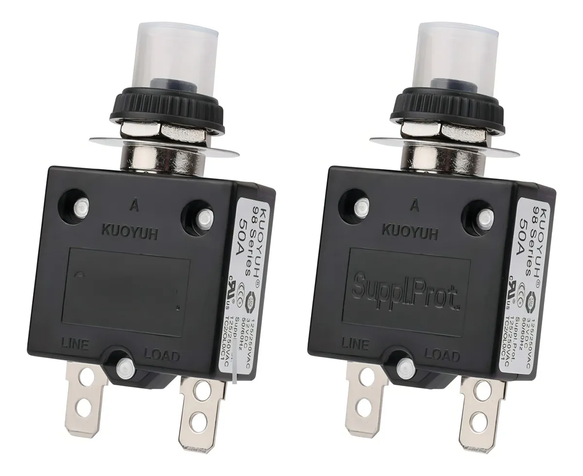 Protector de Sobrecarga Reiniciable Manual - Xcelite X-1234 - 50A / 32V DC / 125/250V AC - Protección Eléctrica Superior para tu Hogar y Taller - Fáci