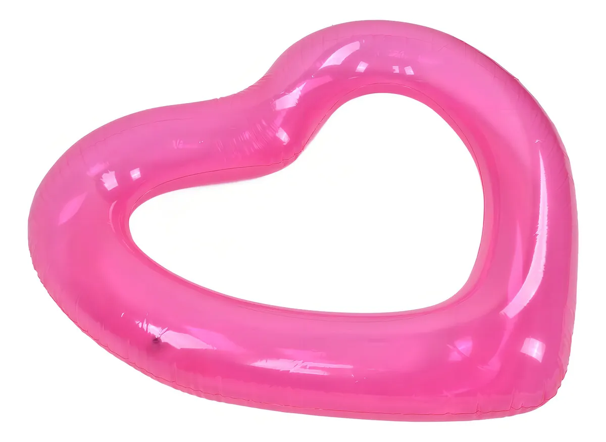 Flotador Inflable para Piscina en Forma de Corazón Rosa 'Summer Love' | Marca Float & Fun | Modelo XL: Diseño Romántico y Resistente para Adultos | Ve
