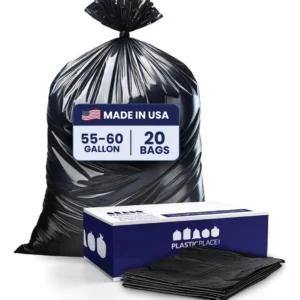 Bolsas de Basura Negras para Contratistas Hechas para Durar: Marca X, Modelo HD-5560, 55-60 Galones, Alta Resistencia, Paquete de 50 - Perfectas para