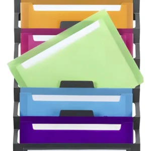 Organizador de Documentos de Escritorio Letter Size [Marca X] Modelo ABC-123: Ordena tu Oficina con Carpetas, Diseño Elegante y Material Duradero para