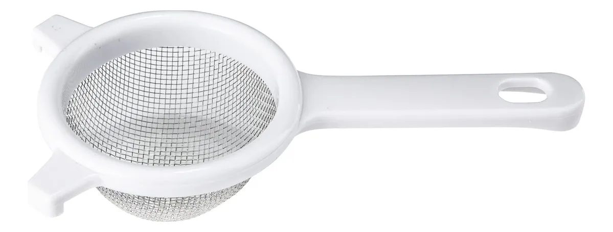 Colador Clásico de Malla Fina Truper 14454: Acero Inoxidable 7.6 cm Blanco, Perfecto para Cocina y Repostería. Durabilidad y Facilidad de Limpieza Gar