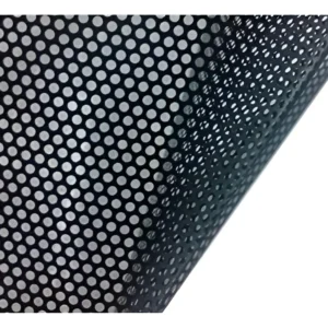 Vinilo Microperforado Negro para Ventanas: Privacidad y Protección con Adhesivo - Marca Genérica - Muestra 3x4 - Resistente, Fácil Instalación y Durad