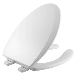 Asiento de Inodoro Alargado Bemis 7B1550TTT000: Madera Blanco de Lujo, Ajustable, Confort y Durabilidad para tu Baño Moderno