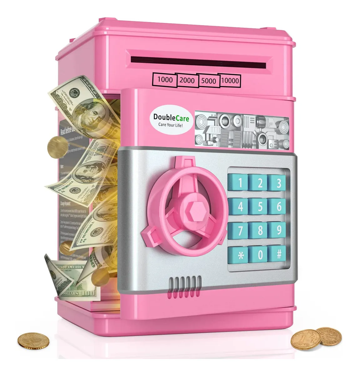 Hucha Electrónica Infantil Segura: MoneySafe™ Modelo X500 con Contraseña y Diseño Divertido - Ahorro Inteligente para Niños y Niñas