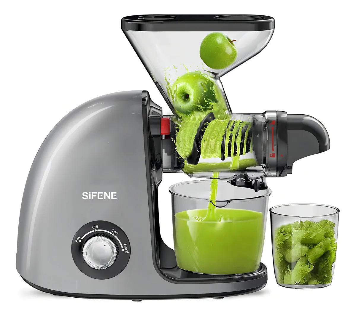 Exprimidor de Prensa en Frío KitchenAid® KSM1JA: Extrae lo Mejor de Frutas y Verduras, Diseño Robusto y Fácil Limpieza para Jugos Frescos y Nutritivos