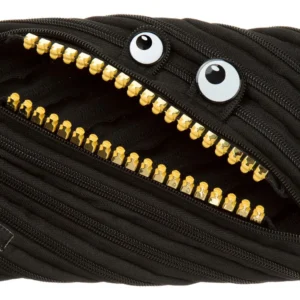 Estuche Jumbo Zipit Grillz Negro con Detalles Azules: Organización Máxima para Herramientas y Accesorios, Resistente al Agua y con Diseño Único, Model