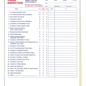 Hoja de Inspección Automotriz Detallada 27 Puntos - Marca ProCheck: Mantén Tu Auto Seguro y a Tus Clientes Contentos. Facilita la Revisión y Ofrece un