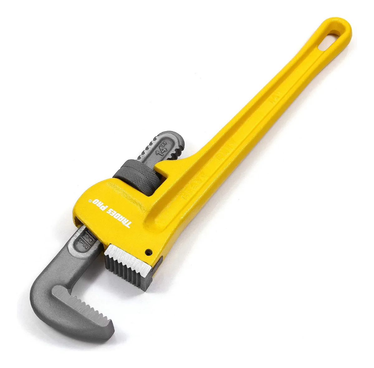 Llave de Tubo Ajustable de Alto Rendimiento Ridgid Modelo 819: Resistencia Superior para Fontanería Profesional y Doméstica en Color Amarillo, Agarre