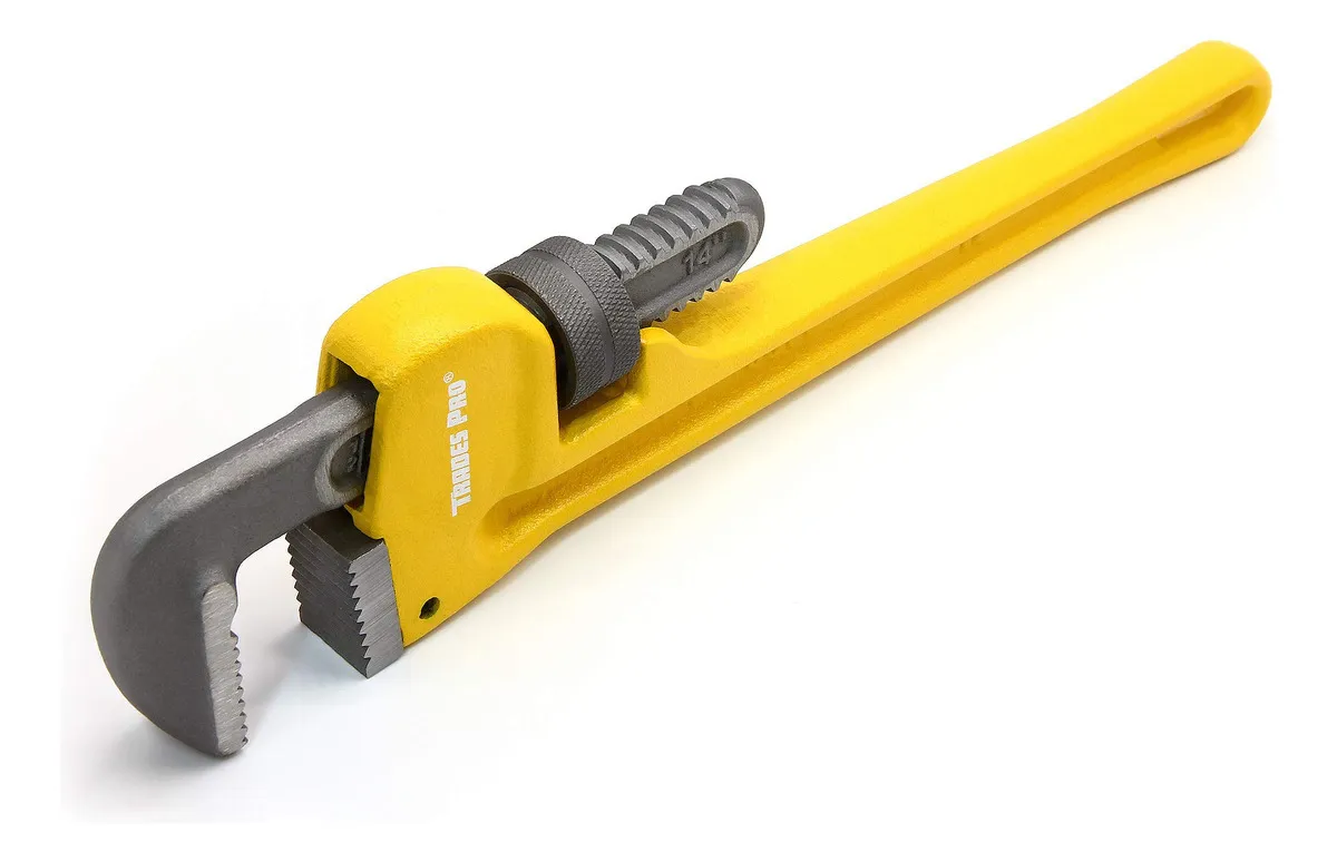 Llave de Tubo Ajustable de Alto Rendimiento Ridgid Modelo 819: Resistencia Superior para Fontanería Profesional y Doméstica en Color Amarillo, Agarre