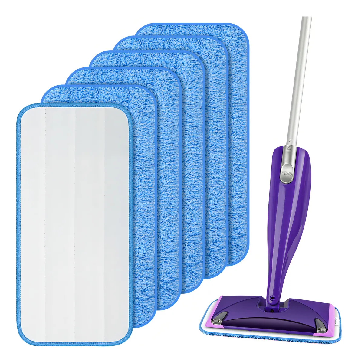 ¡Limpia a Fondo con las Almohadillas de Microfibra Swiffer WetJet Moradas! Pack de 6, Absorbencia Superior, Fácil de Usar y Reutilizables, para Pisos