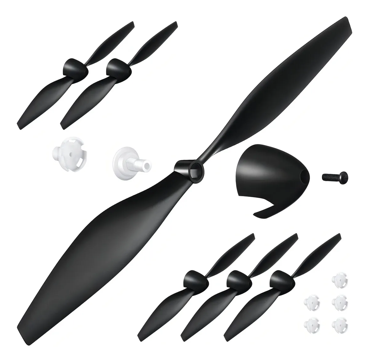 Juego de 6 Hélices de Repuesto RC para Aviones TR-C385 y TR-C28: Optimiza el Vuelo, Durabilidad Superior y Fácil Instalación | Marca Genérica