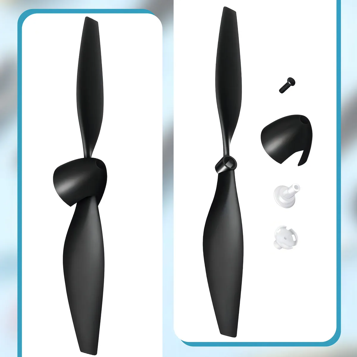 Juego de 6 Hélices de Repuesto RC para Aviones TR-C385 y TR-C28: Optimiza el Vuelo, Durabilidad Superior y Fácil Instalación | Marca Genérica